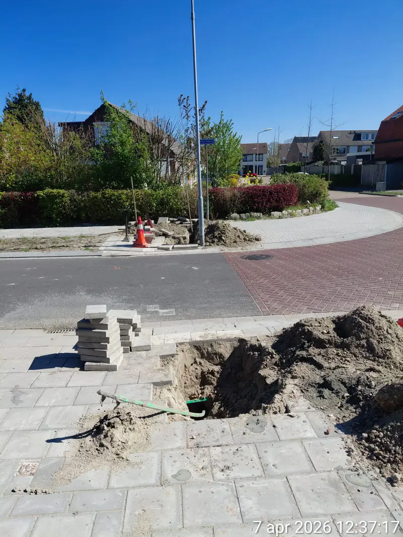 Gestuurde boring bij intacte bestrating