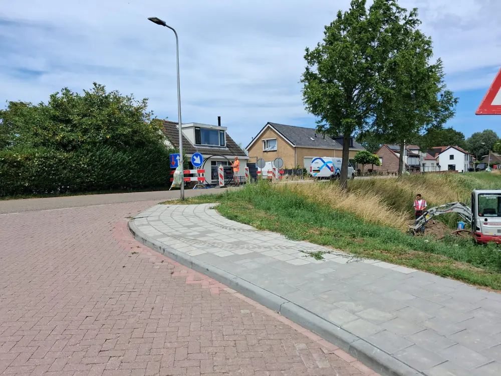 Gestuurde boring in een woonwijk